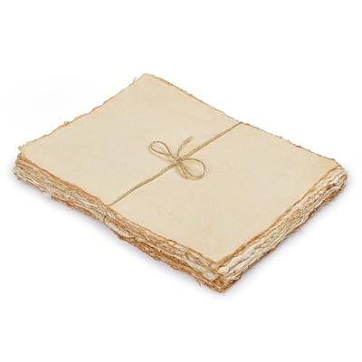 7.5 x 9.5 -  Vintage Deckled Edge Handmade Watercolor Paper 7.5x11.5
