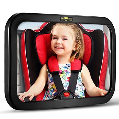 Baby Car Mirror, DARVIQS Car Seat Mirror, Safely Monitor Infant Child in Rear Facing Cars Seat, Wide View Shatterproof Adjustable Acrylic 360°for Back