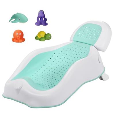 Baby Bather Baby Bath Seat Adjustable Reclining Soft Baby Bath Support for Bathtub or Sink,No-Slip Ergonomic Baby Bathtub Chair,Travel Baby Tub for Ne