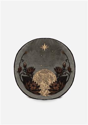 Opora Embroidered Floral Moon Round Cushion – Disturbia