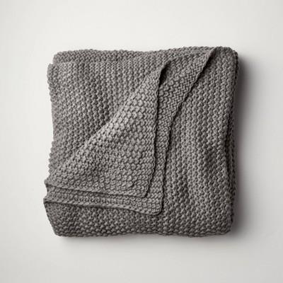 King Chunky Knit Bed Blanket Dark Gray - Casalunaâ„¢ : Target