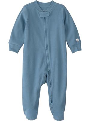 Little Planet Organic Cotton Footed Sleeper, Teal, 3M