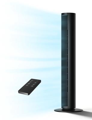 PhiloDeco Tower Fan for Home, 40 inch Slient Bladeless Fan, 90° Oscillating Standing Fans with 4 Speeds, Remote, Multiple Modes, 7H Timer, Led Display