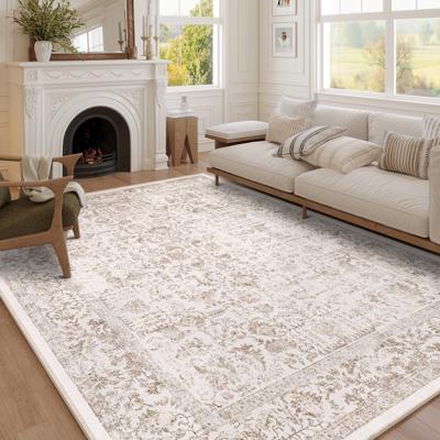 BERTHMEER 8x10 Washable Brown Area Rugs for Bathroom Bedroom Entryway Kitchen Rugs Non Slip Vintage Traditional Dorm Office Oriental Carpets - Walma