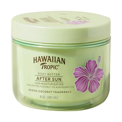 Hawaiian Tropic After Sun Body Butter with Coconut Oil, 8oz, After Sun Lotion, Moisturizing Body Lotion, After Sun Moisturizer, Coconut Body Butter, A
