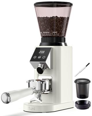 Tuni G1 Conical Burr Coffee Grinder, 48 Grind Settings, Ivory