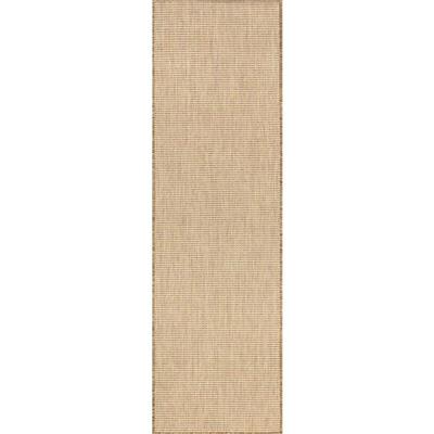 nuLOOM Rosy Natural 2 ft. x 8 ft. Solid Indoor/Outdoor Runner Rug GBCB61A-208 - The Home Depot