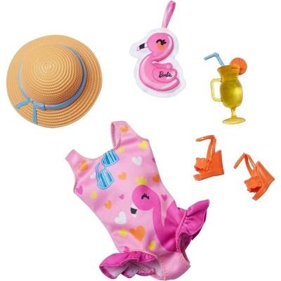 Barbie My First Barbie Fashion Pack, Preschool Doll Clothes With Swimsuit And Beach Accessories, 13.5-inch : Target