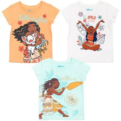 Disney Toddler Disney Moana Regular Fit Short Sleeve Round T-shirt - Multicolored 3t : Target