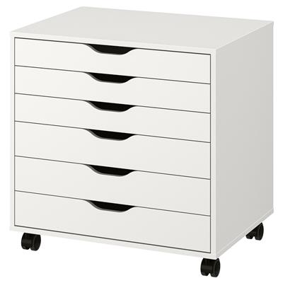 ALEX drawer unit on casters, white, 263/8x26 - IKEA