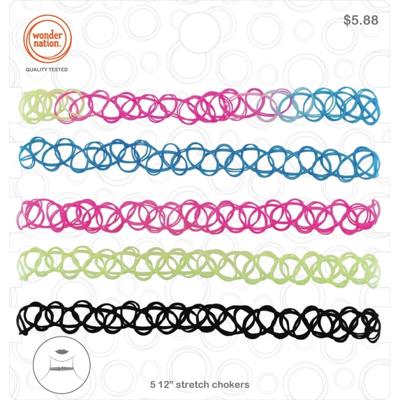 Wonder Nation Kids Stretch Colorful Necklaces 5 Pack Easy-to-Wear Jewelry - Walmart.com