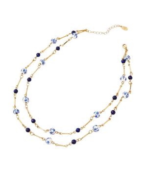 Buy Accessorize London Blue & Gold Toned Beaded Layered Necklace - Necklace And Chains for Women 15756172 | Myntra