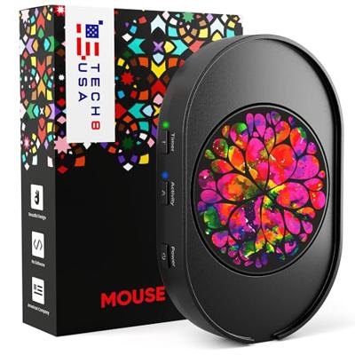 TECH8 USA Mega Disc Mouse Mover Jiggler, Adjustable Activity & Auto-Turn Off Timer Settings, Undetectable, No Software, Random Movement, Patented, Des