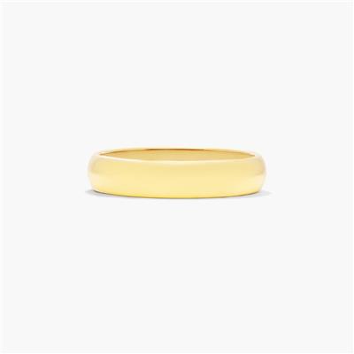 14K Yellow Gold 4mm Traditional Slightly Curved Wedding Ring-19129y14