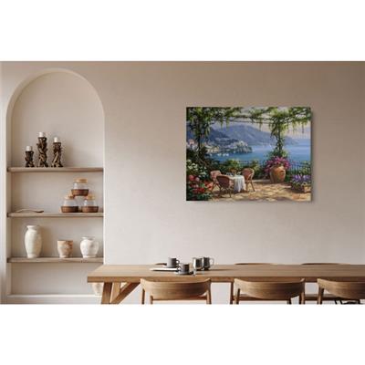 Beachcrest Home  Villa Carlotta Terrace  Painting Print on Canvas & Reviews | Wayfair