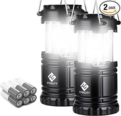Amazon.com: Etekcity Camping Lantern Battery Powered LED for Power Outages, Emergency Light for Hurricane Supplies Survival Kits, Operated Lamp, Campi