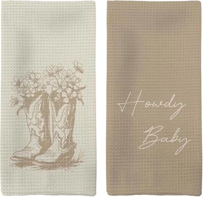 Amazon.com: Tzhim Western Kitchen Towels, Preppy Cowboy Hand Towels, Black Cowgirls Boots Floral Rodeo Dishcloths Tea Towel for Kitchen, Vintage Retro