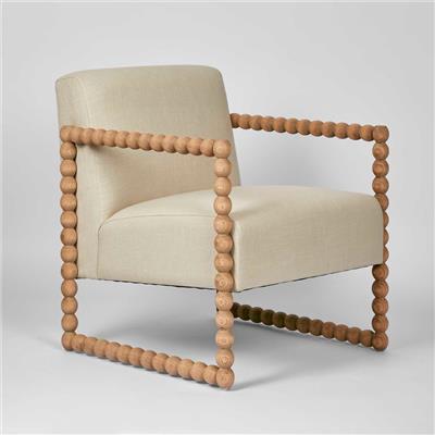 Bobbin Oak Chair Natural/Linen– House of Isabella AU