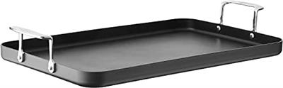 Cuisinart Double Burner Griddle, Chefs Classic Nonstick Hard Anodized, Stainless Steel, 655-35 13-Inch x 20-Inch