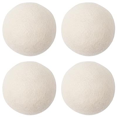 Wool Dryer Balls,Natural Fabric Softener 100% Organic Premium XL New Zealand Wool,Reusable,Reduces Clothing Wrinkles and Baby Safe, Saving Energy & Ti