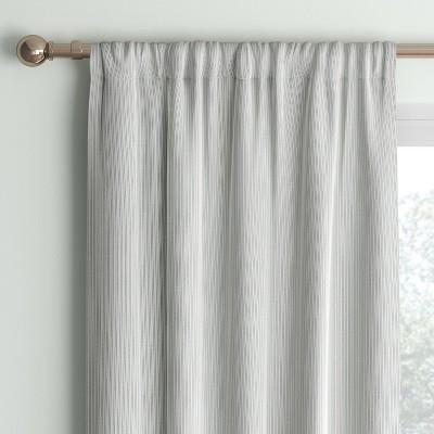 42x95 Blackout Baby Striped Window Curtain Panel Gray/ivory - Room Essentialsâ„¢ : Target