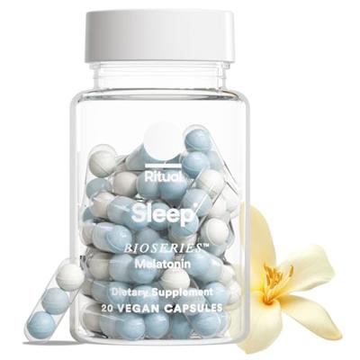 Ritual Sleep Melatonin 5mg - Sleep Aid Supplement - BioSeries Time Released Capsules Designed for All Night* Sleep Support for Adults - Vegan - Drug-F