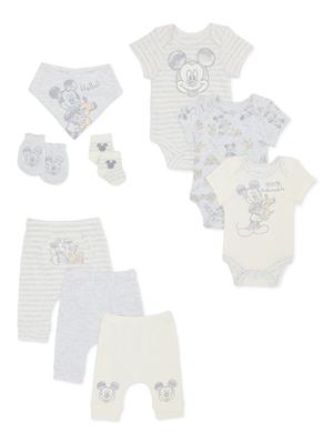 Disney Baby Wishes + Dreams Layette Mickey and Puppies Shower Gift Set, 9-Piece, Sizes NB-12M - Walmart.com