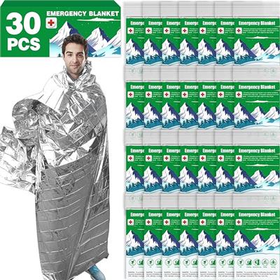 Amazon.com: CXYARY 30 Pack Emergency Mylar Thermal Blanket, 84” x 52” Space Blankets, Emergency Thermal Blanket Space Rescue Survival Gear Camping for