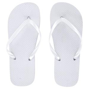 Ladies' Solid White Rubber Flip-Flops | Dollar Tree