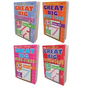 Large Print Great Big Word-Finds and Great Big Crosswords, 7.75x10.75-in. | Dollar Tree