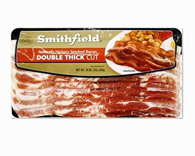 Amazon.com: Smithfield Double Thick Bacon, 1 lb : Grocery & Gourmet Food