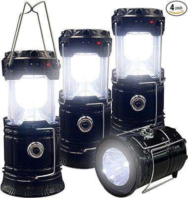 Amazon.com: Collapsible Portable LED Camping Lantern XTAUTO Lightweight Waterproof Solar USB Rechargeable LED Flashlight Survival Kits for Indoor Outd