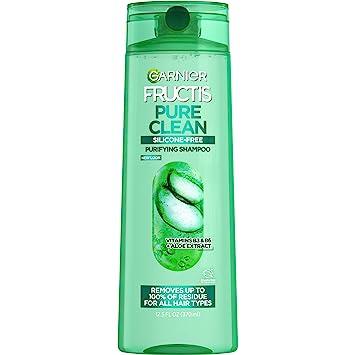 Amazon.com : Garnier Fructis Pure Clean Purifying Shampoo, Silicone-Free, 12.5 Fl Oz, 1 Count (Packaging May Vary) : Beauty & Personal Care