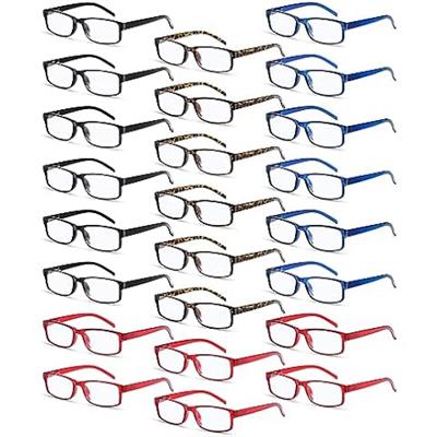Amazon.com: Boost Eyewear Reading Glasses, 6 Pairs with Spring Hinges in Black, Tortoise, Blue, Red - For Men, Women ( 1.50) : Health & Household