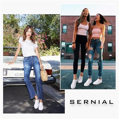 Amazon.com | SERNIAL Women's White Tennis Shoes PU Leather Sneakers Casual Walking Shoes for Women(White,US7) | Fashion Sneakers