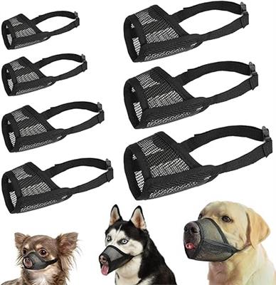 Amazon.com : LUCKYPAW Dog Muzzle Suits for Small Medium Large Dogs, Mesh Muzzle Pack Anti Biting Chewing, Breathable Mouth Guard Sets with Adjustable 