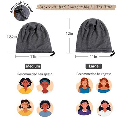 Amazon.com : Silk Satin Bonnet Hair Wrap for Sleeping, 2 Pcs Adjustable Silk Bonnets for Women Men Sleep Cap Silk Lined Slouchy with Adjustable Strap 