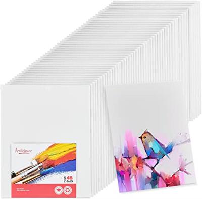 Amazon.com: Artlicious Canvases for Painting - Pack of 12, 8 x 10 Inch Blank White Canvas Boards - 100% Cotton Art Panels for Oil, Acrylic & Watercolo