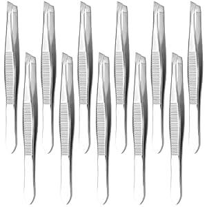 Amazon.com : Stainless Steel Tweezers Ingrown Hairs - 12Pcs Eyebrow Tweezers for Women Hair Accessories Precision Tweezers for Fine Hair Remover for W