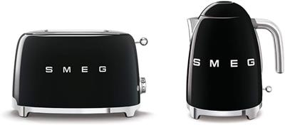 Smeg KLF03BLUK 1.7Ltr - 3kw Stainless Steel Kettle and TSF01BLUK 2 Slice Toaster Set in Black : Amazon.co.uk: Home & Kitchen