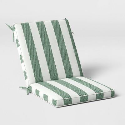 21x23 Striped Outdoor Chair Cushion With Contrast Piping - Thresholdâ„¢ Designed With Studio Mcgee : Target
