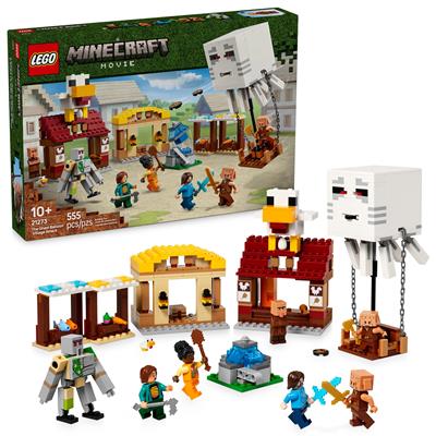 LEGO Minecraft The Ghast Balloon Village Attack- Toy Building Set for Kids, Girls and Boys Ages 10  - Includes Steve, Natalie, and Dawn Minifigures -