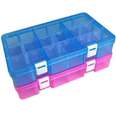 DUOFIRE Plastic Organizer Container Storage Box Adjustable Divider Removable Grid Compartment for Jewelry Beads Earring Tool Fishing Hook Small Access