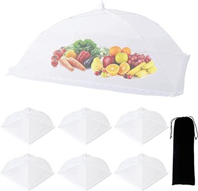 Amazon.com: ZMCINER 7 Pack Food Tents Food Covers for Outdoors Mesh Screen Include 1 Extra Large (40X 24) & 6 Standard (17X 17) Collapsible and Reu