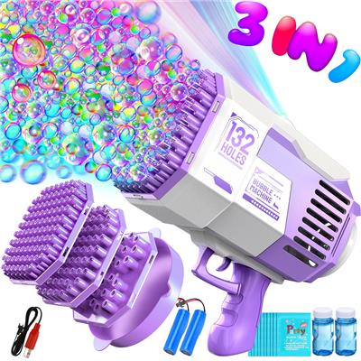 Hot Bee Bubble Machine, 132/73/36 Holes Bubble Machine for Toddlers 5 6 7 8 9 10+ Years, Indoor Outdoor Summer Toys for Girl Kids 5 6 7 8+Years, Birth