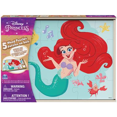 Disney Princess 5-Pack of Wood Jigsaw Puzzles for Families, Kids, and Preschoolers Ages 3 and Up - Walmart.com