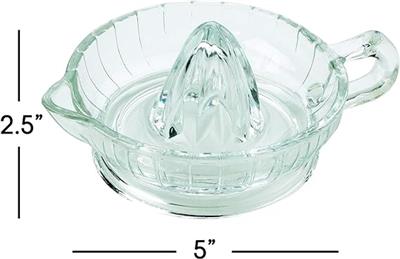 Amazon.com: HIC Citrus Juicer Reamer with Handle and Pour Spout, Heavyweight Glass, Clear: Hand Juicers: Home & Kitchen