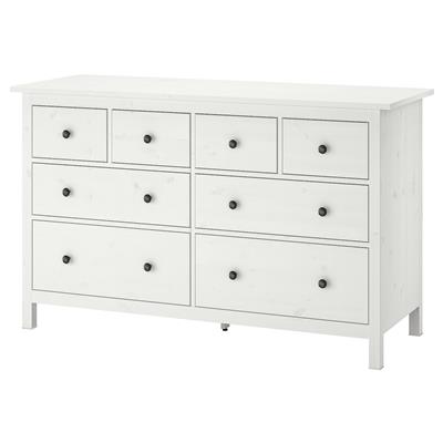 HEMNES 8-drawer dresser, white stain, 63x37 3/8 - IKEA