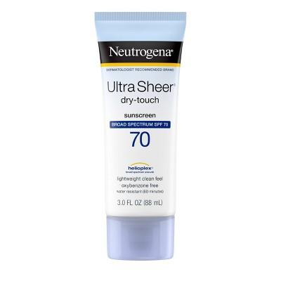 Neutrogena Ultra Sheer Sunscreen Lotion - Spf 70 - 3 Fl Oz : Target