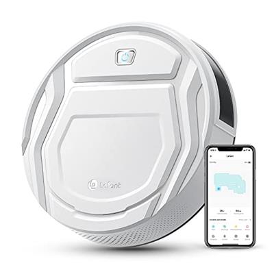 Lefant Robot Vacuum Cleaner, Tangle-Free, Strong Suction, Slim, Low Noise, Automatic Self-Charging, Wi-Fi/App/Alexa Control, Ideal for Pet Hair Hard F